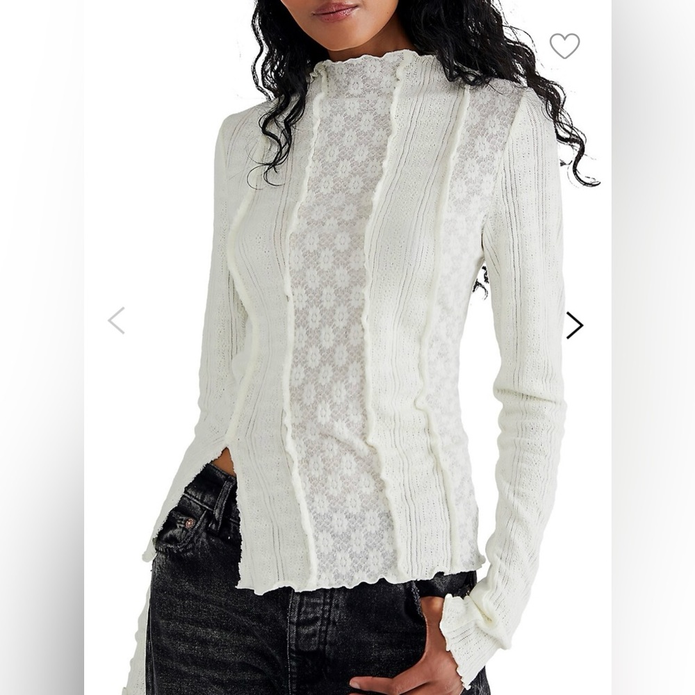 Free People Lula Mockneck Knitted Top